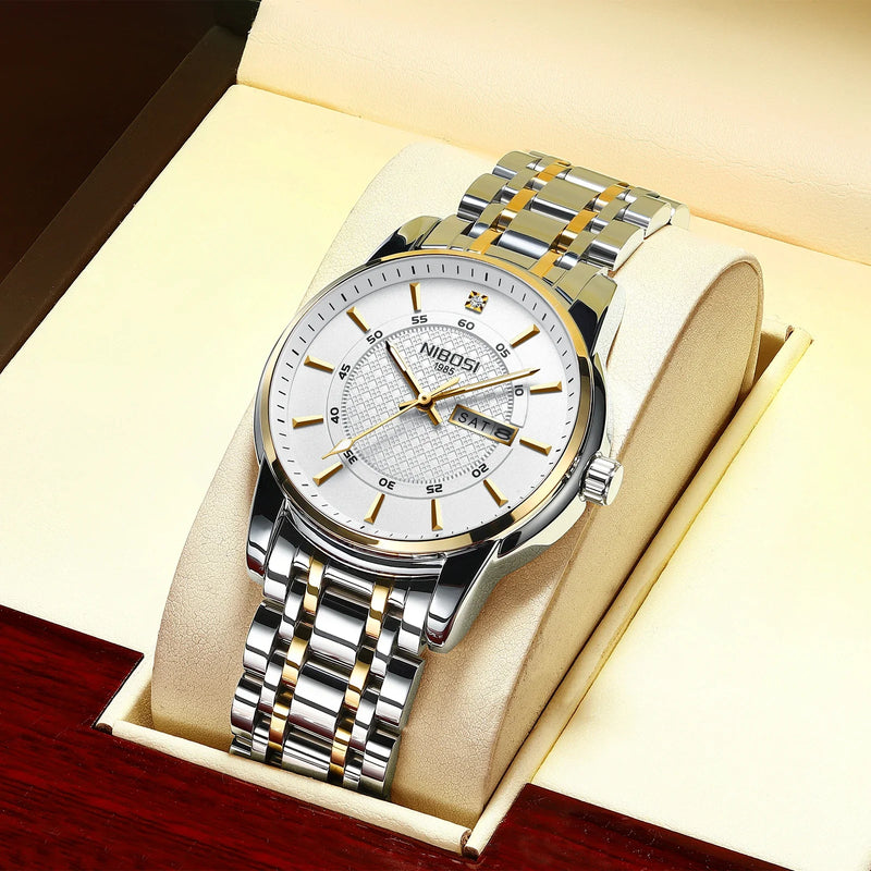 NIBOSI Fashion Luxury Top Brand Mens Watches Offer Watch Sports Waterproof Quartz Wristwatch Men's Clock Relogio Masculino