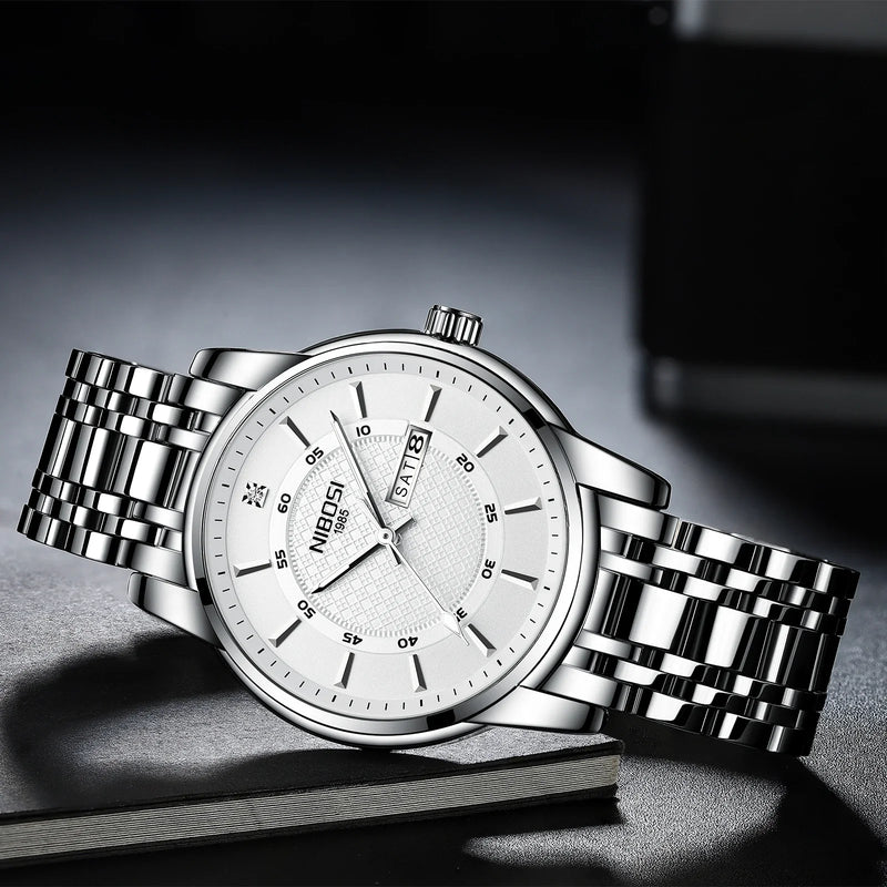 NIBOSI Fashion Luxury Top Brand Mens Watches Offer Watch Sports Waterproof Quartz Wristwatch Men's Clock Relogio Masculino